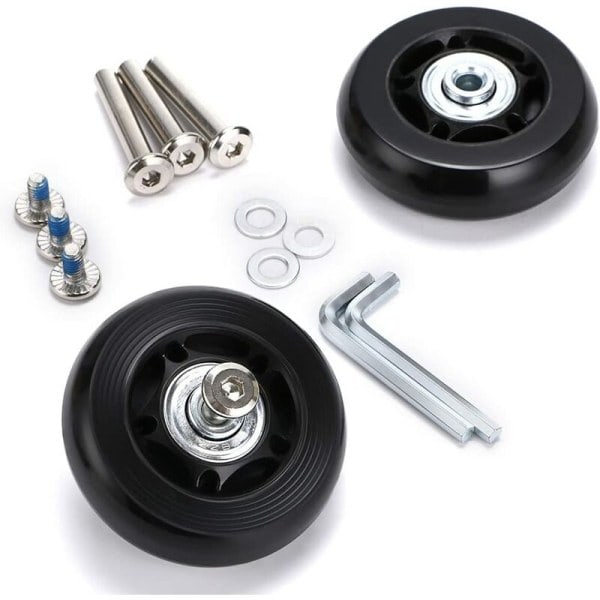 st rejsekuffert hjul erstatningshjul lagerreparation til bagage rejsekuffert 60×18mm, sort