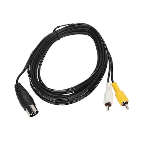 DIN 8-ben til 2RCA-kabel Professionel DIN 8-ben han til 2RCA-han Konverteringskabel til gammelt lydudstyr 3 meter