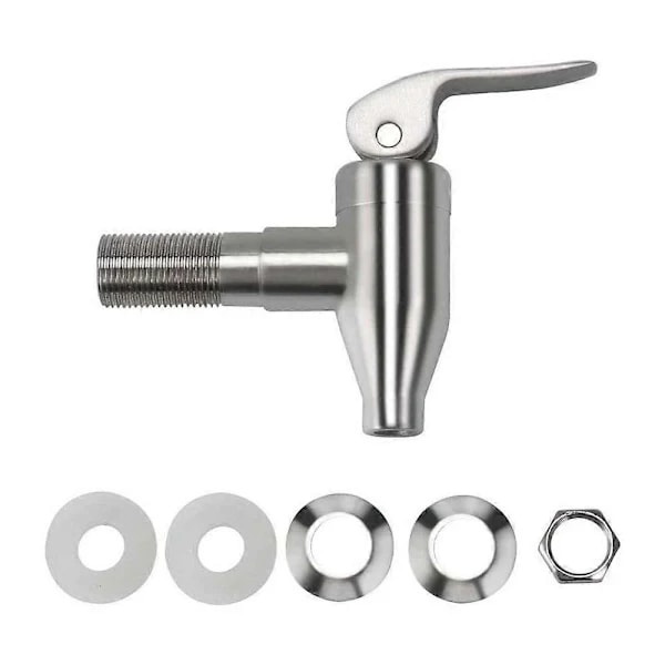 Erstatningshaner til drikkevaredispenser i rustfrit stål, vinhaner, juicehaner, tappehane til øl, vanddispenser til ølfad (16 mm)
