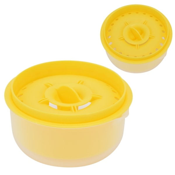 Eggeplommeseparator med oppsamlingsbase, kjøkkenhjelpemiddel for matlaging/baking, sikker og holdbar eggeseparasjon, design med flere hull for