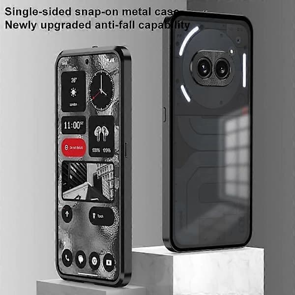 Snap Buckle Metallirunko Kuori Nothing Phone 2a Musta