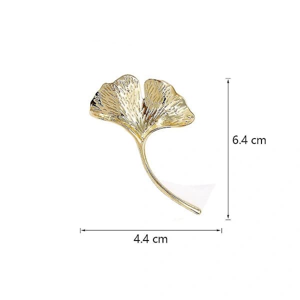 Retro Ginkgoblad Brosjer For Kvinner Bryllup Blomst Brosjer Nål Fash Bijouterie B