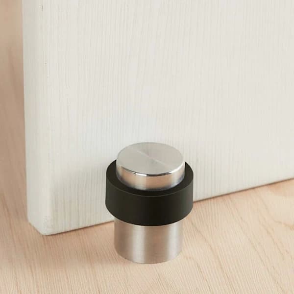 4 x Gulv dørstopper 4,6 cm Rustfrit stål Dørstopper Dørstopper
