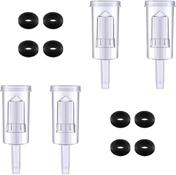 Vinkontrollventil, jäsningsventil, jäsrör, jäsningsrör, transparent jäsning, luftsluss, 4 st jäsrör