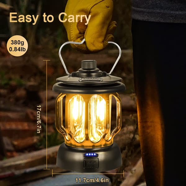 LED Retro USB Oppladbar Campinglykt Dimbar Varmhvitt Lys