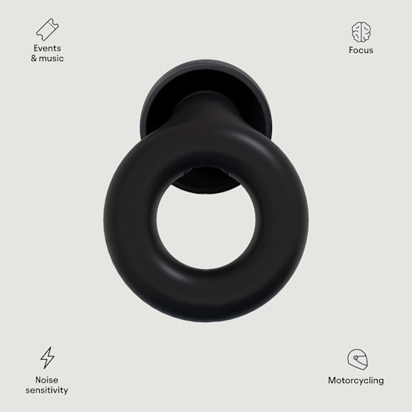 Loop Experience -korvatulpat - Korkealaatuiset kuulosuojaimet melunvaimennukseen, moottoripyöräilyyn, työhön ja ääniherkkyyteen Uusimmat tuotteet Black