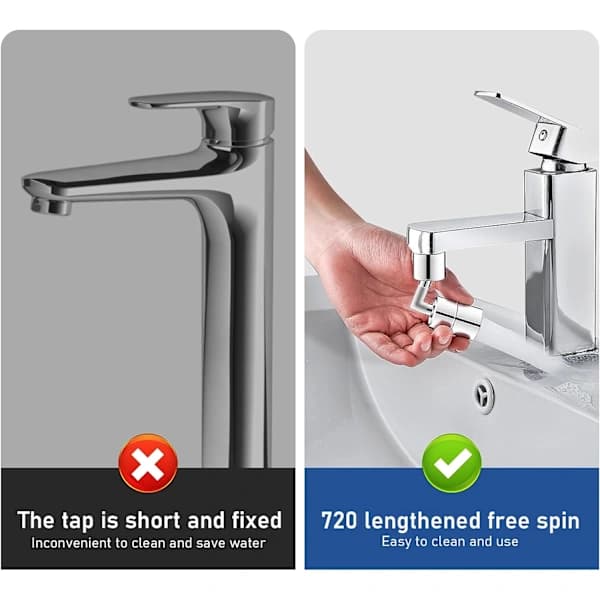 720° Svingbar Kranlufter, Anti-Splash Filter Kranlufter, Zi