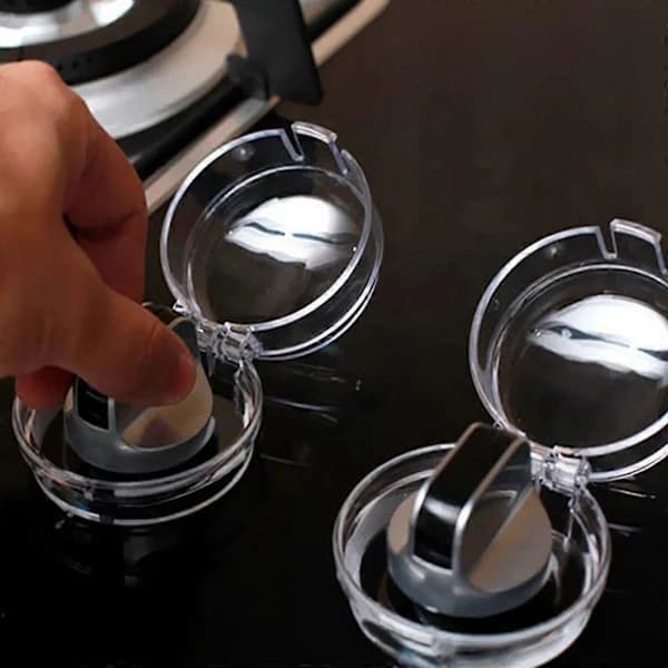 Transparent Barnsäker Spis Kök Gasspis Knoppskydd Barnsäkert