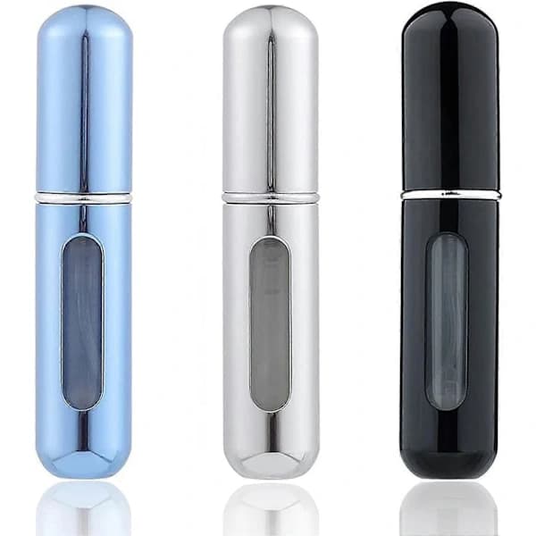 5ml Parfym Sprayflaska Tom Återfyllningsbar Mini Bärbar Rese Parfym Atomizer Flaska Parfymflaskor för Man & Kvinna (3 st)