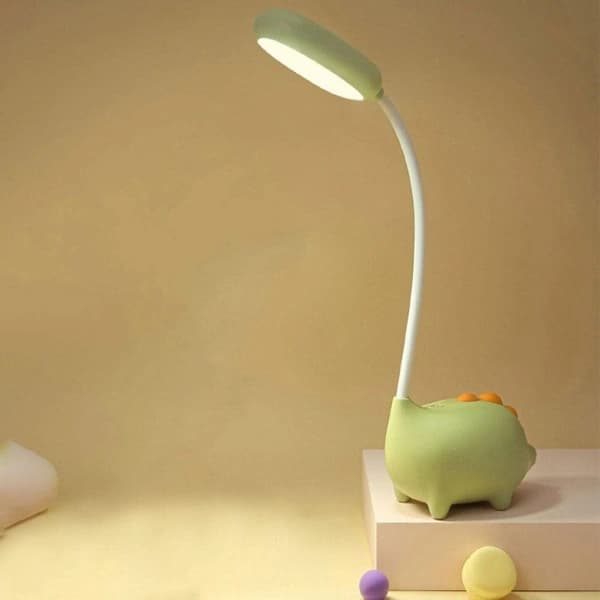 Dinosaur Fleksibel USB Touch Skrivebordslampe Grøn