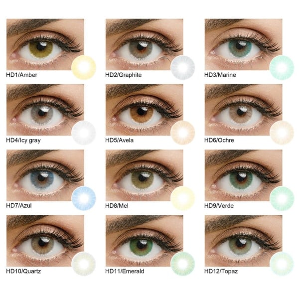 Fargede Linser – HD Series – 12 Måneder – Emerald Emerald_ca Emerald