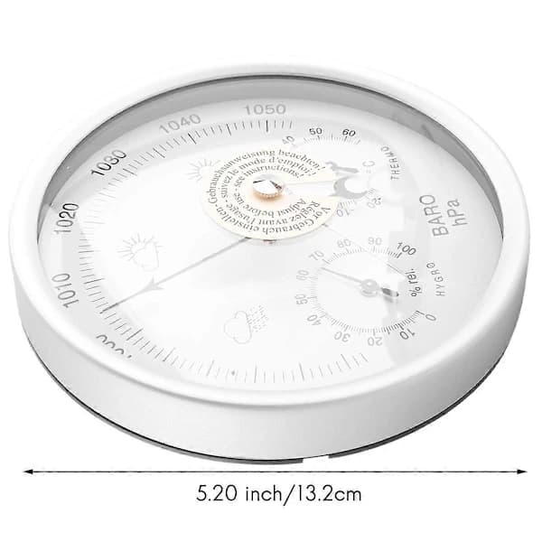Digital inomhushygrometer, portabel 3 i 1, väggmonterad vädertermometer, barometer, hygrometer för hemmet