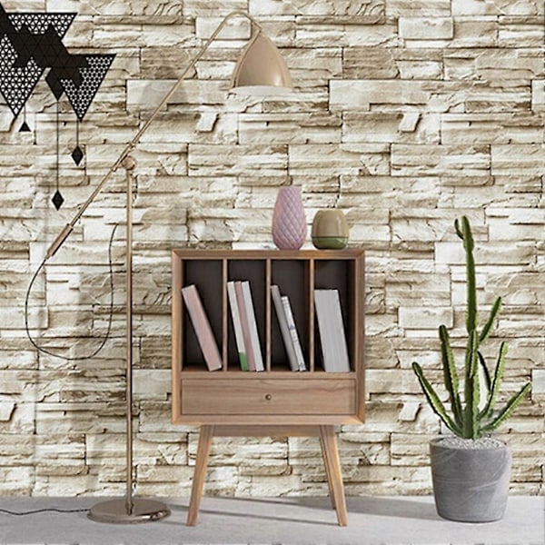 CASA 6M Vinyyli Tiili Kivi Tarrapaperi Itseliimautuva Tapetti Huonekalut