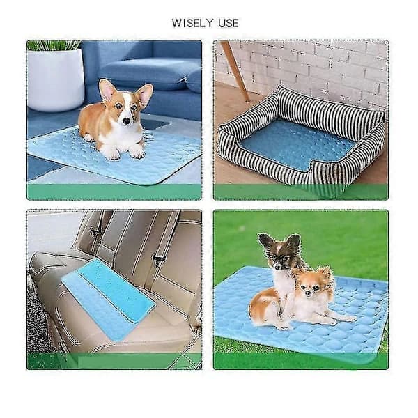 Kølemåtte til kæledyr, køleplade til hunde, kølemåtte til kæledyr, køletæppe til hunde og katte GRÅ GREY XL 100-70cm GREY XL 100-70cm[ca]