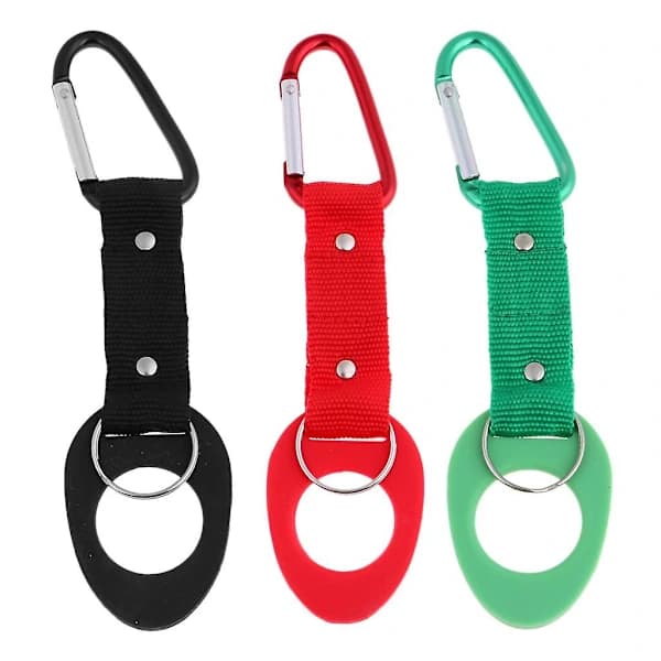 Vattenflaskhållare Bälte Molle Hängande Rem Webbspänne Clip Svart 15.8x4cm