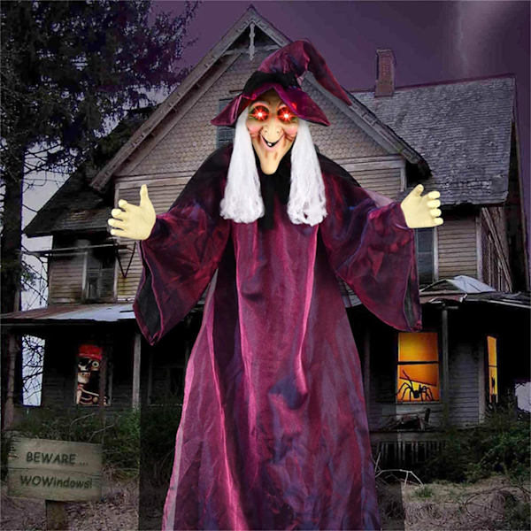 Halloween Dekoration Röststyrd Häxa Stor Hängande Spöke Luminous Ljudande Bar Spökhus Skräck Dekoration Matches the image One Size
