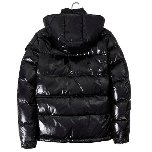 Miesten Talvi Lyhyt Kiiltävä Pystykaulus Vedenpitävä Hupullinen Untuvatakki Punainen Punainen ed XL (noin) ed XL