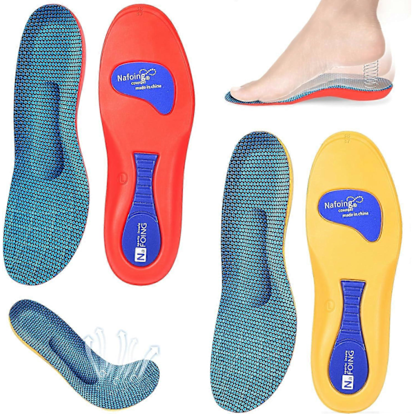 2 paria Norelie-pohjallisia, Norelie ortopediset pohjalliset iskunvaimennukseen, mukavat ortopediset pohjalliset työkenkiin, urheilukenkiin Size 35-36