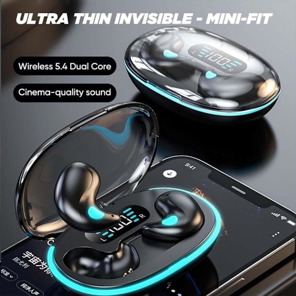 Luujohdinkuulokkeet Bluetooth unelle, langattomat 5.3 in-ear -kuulokkeet melunvaimennuksella urheiluun