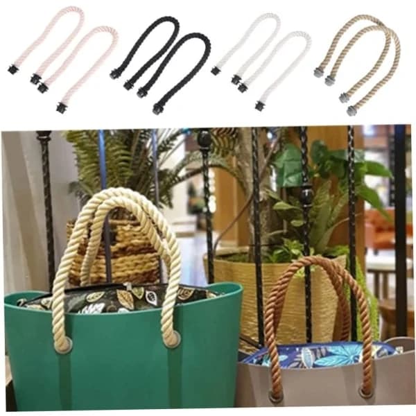2 stk erstatningshåndtak for OBAG Canvas Bag Tilbehør Veske for kvinner Lys Khaki
