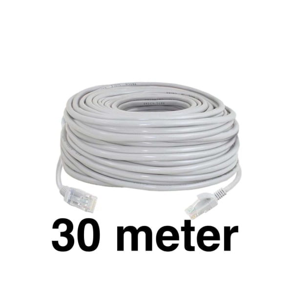 30m - Netværkskabel - Cat5e - Internetkabel grå_ca grå