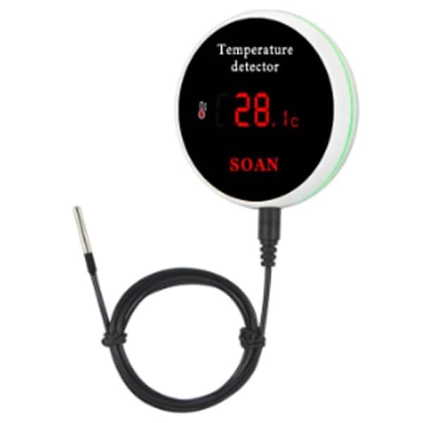 Tuya Smart Home Wifi Temperatursensor Kablet Digital Smartlife Termometer Rum Vand Pool Termostat
