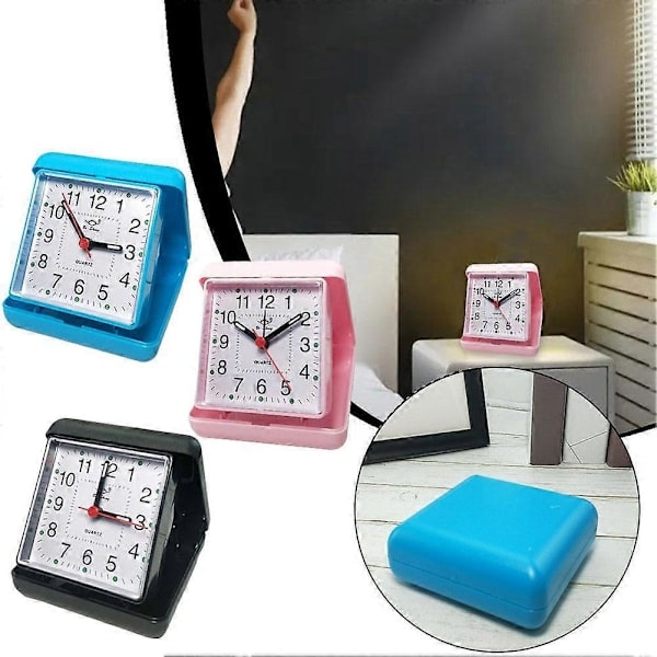 Alarm Clock Portable Silent Non Ticking Snooze Small Bedside Clock