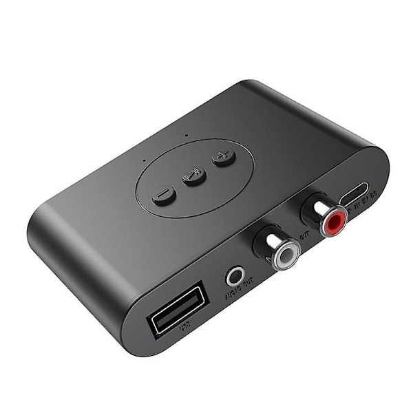 Trådløs lydmodtager Bluetooth 5.2 NFC Lydadapter U-Disk RCA 3,5 mm Aux-stik Stereo Musikmodtager Bilhøjttaler Forstærker