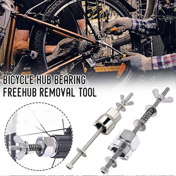 Letvægtsværktøj i rustfrit stål til fjernelse af friløbsnavlejer på cykel Style 7 Basic model