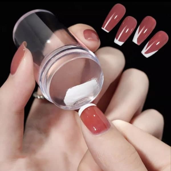 Transparent nagelstämpel för manikyr, transparent