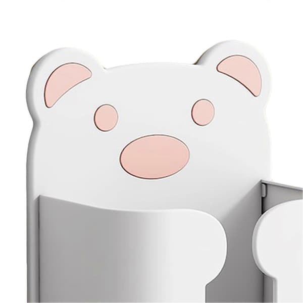 Vægmonteret Tissue Box Omslag Moderne Bjørneform Punch Free Tissue Box Omslag Rektangulær til Badeværelse