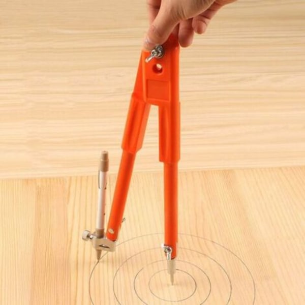 2 St Kompass/Set Precisionskompass med Pennor, Stor Diameter - Orange L + S --DPZO.ca