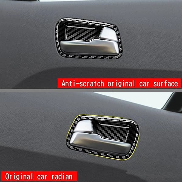 Kolfiber Innerdörrpanel för 2022 Picanto Dörrskål Trim Ram Dekal