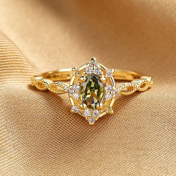Tåardrop Crest Ring til kvinder, forskellige ædelsten, pæreform, størrelser