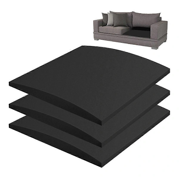 3 pcs Cushion Support for Sagging Couch Seats, Black