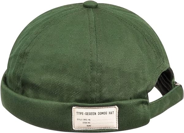 Retro bomullshette for kvinner og menn, justerbar grønn hatt