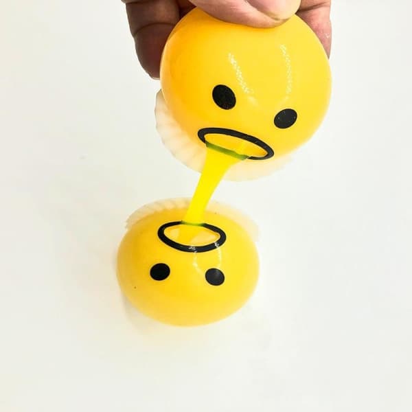 Presset Oppkast Eggeplomme Squeeze Ball Gul 3-pakning