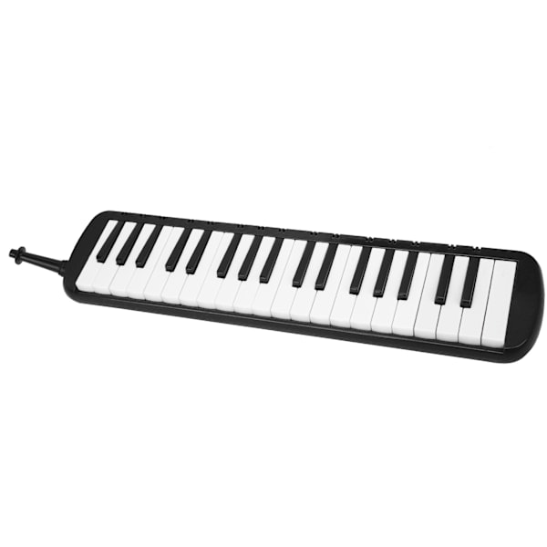 Melodica 37 Keys Keyboard Wind Instrument for Beginners Professional Training Black
