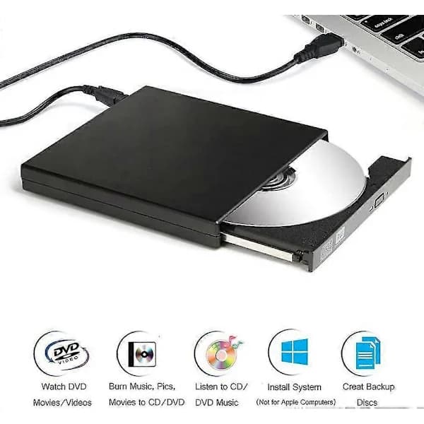 Ekstern DVD-enhed med CD-brænder (kombination), USB-grænseflade
