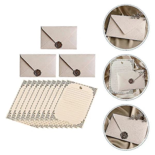 1 sett brevpapir og konvolutter skrivepapir emballasjekonvolutter DIY-konvolutter