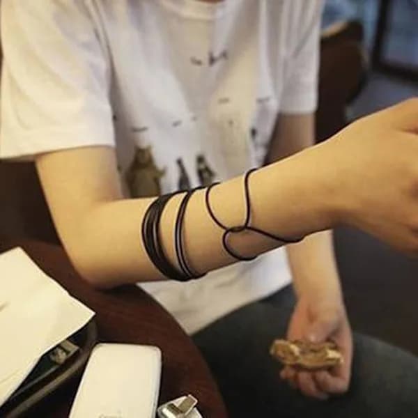 10 stk. Elastikker Shag Bands Armbånd Gummibånd Jelly Sorte Armringe