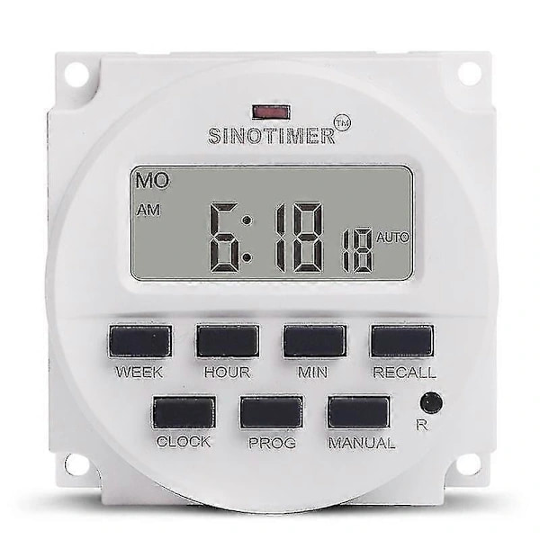 15,98 tommers LCD Digital Timer 12V DC 7 Dager Programmerbar Timer TM618N-4
