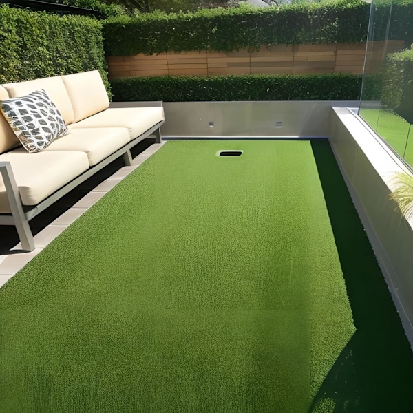 vidaXL Kunstgræsmåtte 7/9 mm 1x10 m grøn ca. Green Grön