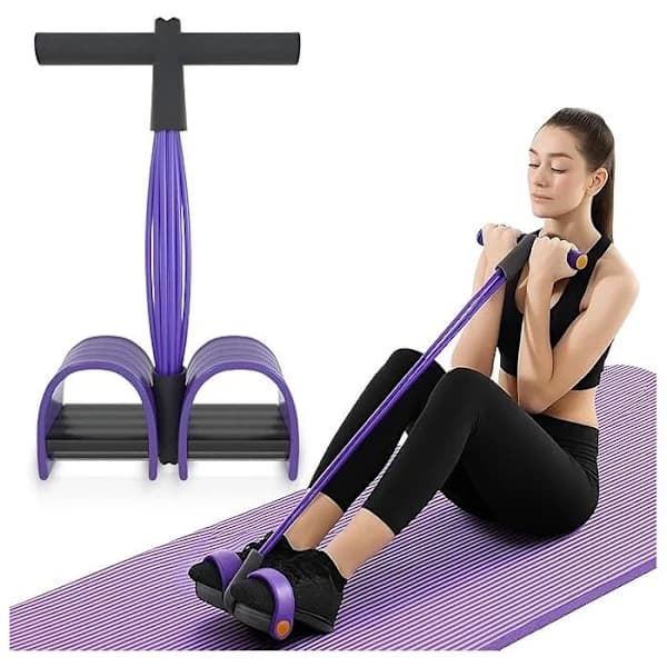 Mavetræner - Elastisk modstandsbånd - 6 rør - Høj modstand - Ergonomisk design