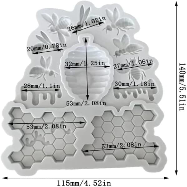 Honningbie Silikonformer for DIY Lyslaging