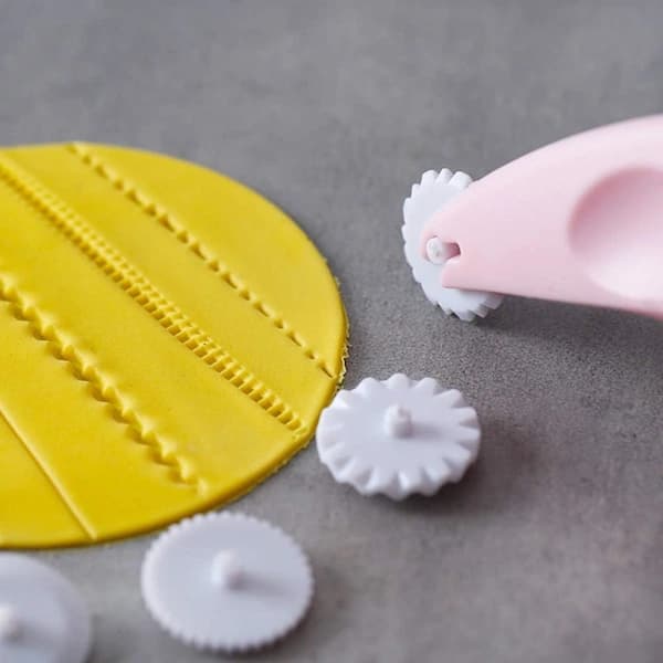 Fondant Roller Cutter Cake Embosser Lattice Roller Tool Bakning DI