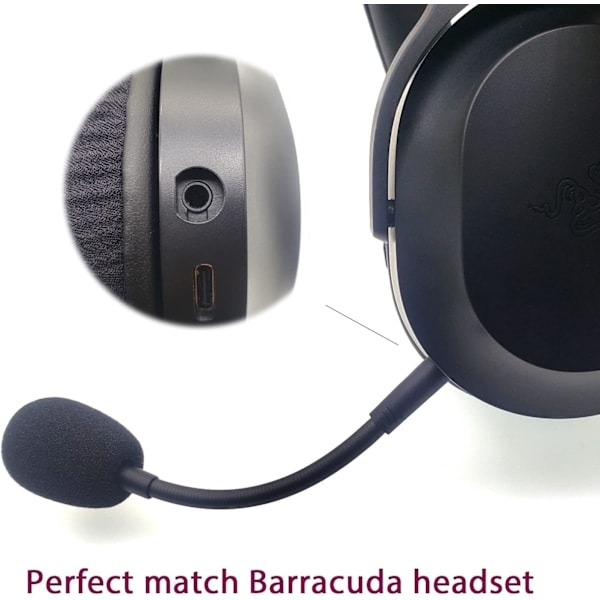 Replacement Microphone Compatible with Razer Barracuda X Wireless Gaming and Mobile Headset, Detachable Razer Noise Cancelling Mic