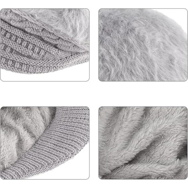 Baker Boy Hat til Kvinder, Varm Vinterhue med Skygge, Dame Uld Flat Cap