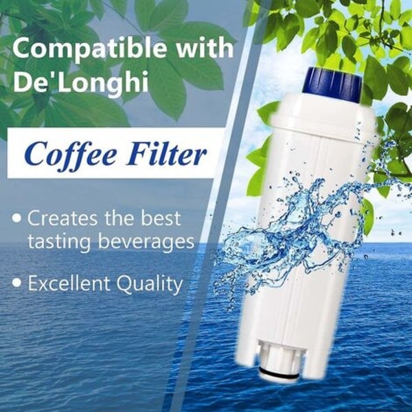Kaffefilter erstatning for Delonghi Dlsc002, Dls C002 filter, kompatibel med Ecam, Esam, Etam, Bco, Ec, Ec680, Ec800 - 4 pakning