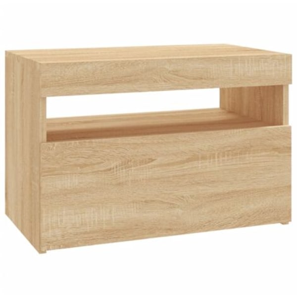 DPZO TV-bord med LED-lys sonoma eg 60x35x40 cm.ca